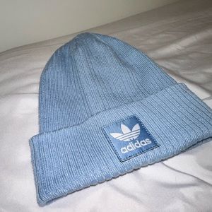 Powder blue adidas beanie